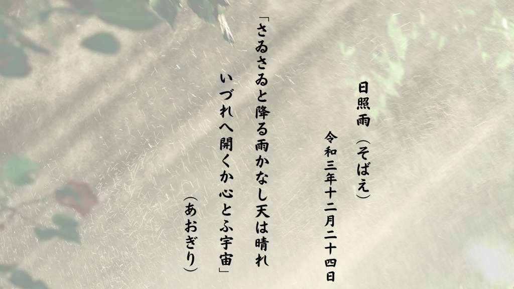 さゐさゐと降る雨かなし天は晴れいづれへ開くか心とふ宇宙