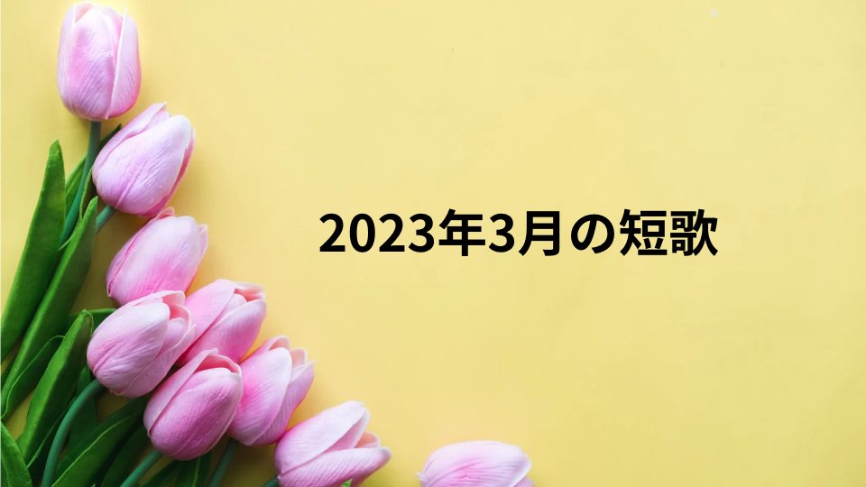 2023年3月の短歌