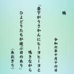 昼下がりさかんにヒーヨヒーヨと鳴きながらひよどりたちが遊ぶ日のあり