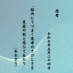 脳内にうづまく思考のさびしさを星座の影と思ひてゐたり