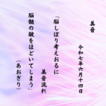 脳しぼり考えおるに美音流れ脳髄の皺をほどいてしまう