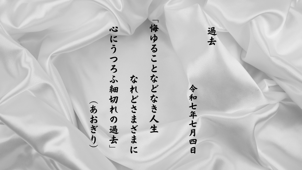 悔ゆることなどなき人生なれどさまざまに心にうつろふ細切れの過去