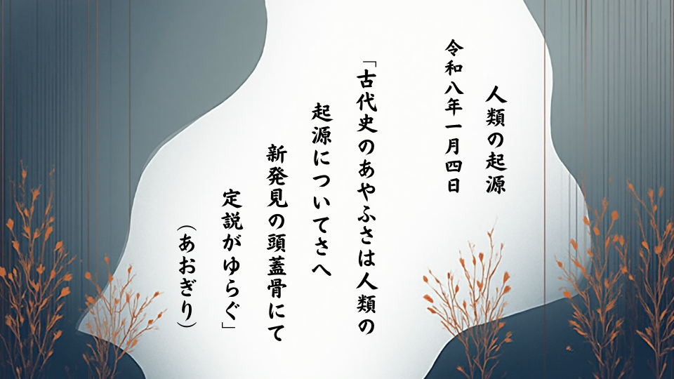 古代史のあやふさは人類の起源についてさへ新発見の頭蓋骨にて定説がゆらぐ