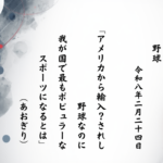アメリカから輸入？されし野球なのに我が国で最もポピュラーなスポーツになるとは